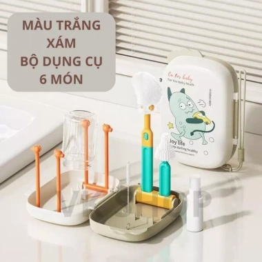 Bộ Cọ Rửa Bình Sữa 6 Món Có Hộp Đựng – Dễ Mang Du Lịch, Vệ Sinh Nhanh, Tiện Lợi 7 Bộ Cọ Rửa Bình Sữa 6 Món Có Hộp Đựng – Dễ Mang Du Lịch, Vệ Sinh Nhanh, Tiện Lợi 7