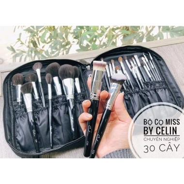 Bộ cọ trang điểm Celin 30 cây lông thú kèm bao da, ưu đãi 990.000₫, tặng quà