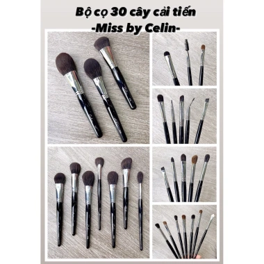 Bộ cọ trang điểm Celin 30 cây lông thú kèm bao da, ưu đãi 990.000₫, tặng quà