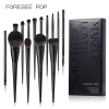 Bộ cọ trang điểm FORESEE POP 14 chiếc + kem nền Kabuki đen, đường viền, kem che khuyết điểm, phấn mắt - Giá chỉ 823.020 VND