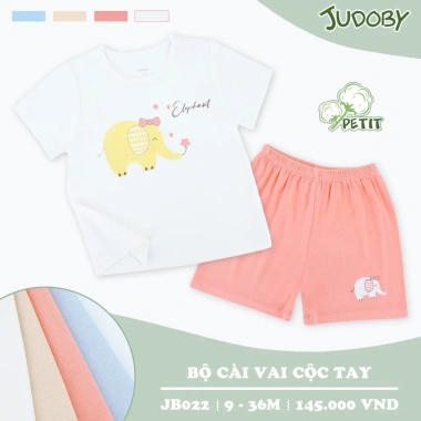 Bộ Cổ Tròn Cộc Tay 8-13kg cho Bé Trai/Gái Dokma Giá ưu đãi 129k