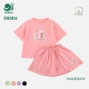Bộ Cổ Tròn Cộc Tay Bé Gái Dokma 13-25kg 3-7 tuổi - Giá giảm 165k 2