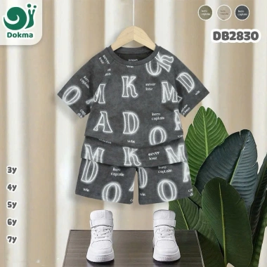 Bộ Cổ Tròn Cộc Tay Dokma DB2.809/DB2.830 cho bé 3-7 tuổi 13-25kg Giá ưu đãi 239k