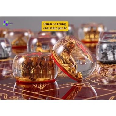 Bộ cờ tướng 3D trong suốt pha lê – Điêu khắc lịch sử, giảm giá 22% chỉ 2,68 triệu