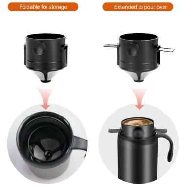 Bộ cốc 2 lớp + phin pha cà phê 2in1 cắm trại - Tặng thìa khuấy - 350.000đ