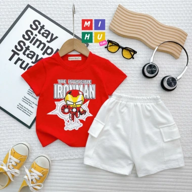 Bộ cộc bé trai áo cotton cao cấp kết hợp quần túi hộp da cá, giá chỉ 90.000 đồng 2