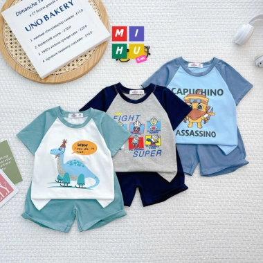 Bộ Cộc Bé Trai Cotton Cao Cấp In Cartoon Kute 3 Màu - Giá Ưu Đãi 84k