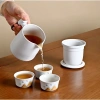 Bộ Cốc Chén Pha Trà Sứ - Túi Du Lịch Chống Va Đập, Tiện Lợi, Giá 229k 7