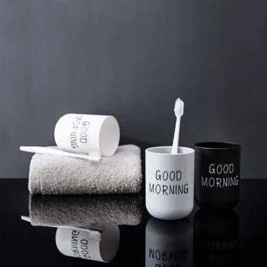 Bộ cốc giặt du lịch Bắc Âu cặp đôi - Nhựa phòng tắm, kèm giá đỡ & bàn chải, giảm 22% 7