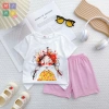 Bộ cộc in hình hoạ tiết dễ thương cho bé, cotton cao cấp, giá 89.900 VND khuyến mại 7
