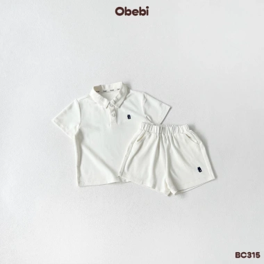 Bộ Cộc Polo Dry Nhanh Thêu Thỏ Obebi - Thời Trang Hè cho Bé Trai & Bé Gái 8-22kg 10