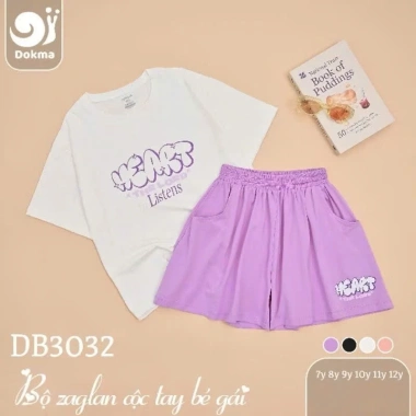 Bộ Cộc Tay Bé Gái 22-42kg Năng Động Thời Trang DOKMA DB3.032 DB3.037 250k 3