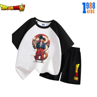 Bộ cộc tay bé trai Songoku 7 Viên Ngọc Rồng cotton size 15-40kg giảm còn 169k