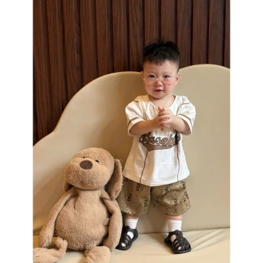 Bộ cộc tay bé trai và cổ trụ Baseball, quần sành điệu, cotton mềm mát hút mồ hôi - Giá chỉ 173.900₫