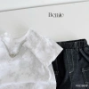 Bộ cộc tay bé trai + vòng cổ họa tiết loang, cotton thoáng mát hè, giảm còn 209k 6