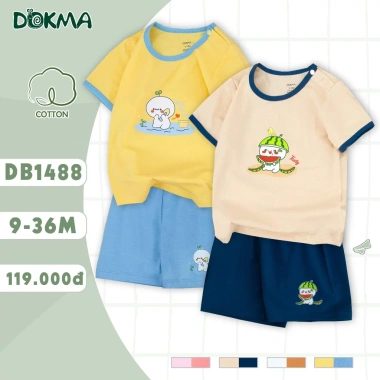 Bộ Cộc Tay Cài Vai 8-13kg 6-36M Đáng Yêu Cho Bé Trai Gái - Dokma DB1.488 2 Bộ Cộc Tay Cài Vai 8-13kg 6-36M Đáng Yêu Cho Bé Trai Gái - Dokma DB1.488 2