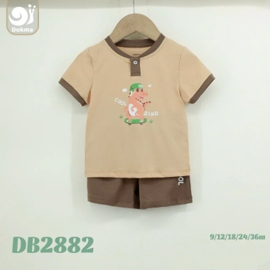 Bộ Cộc Tay Cài Vai 8-13kg 6-36M Đáng Yêu Cho Bé Trai Gái - Dokma DB1.488