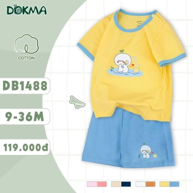 Bộ Cộc Tay Cài Vai 8-13kg 6-36M Đáng Yêu Cho Bé Trai Gái - Dokma DB1.488