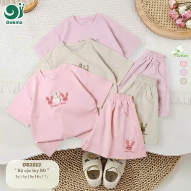 Bộ Cộc Tay Cotton Cổ Tròn Bé Trai & Bé Gái 13-25kg 3-7 tuổi Giá ưu đãi 219.000 4