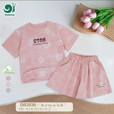 Bộ Cộc Tay Cotton Cổ Tròn Bé Trai & Bé Gái 13-25kg 3-7 tuổi Giá ưu đãi 219.000 7