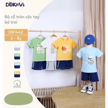 Bộ Cộc Tay Cotton Dokma 11-22kg cho Trẻ 2-6 tuổi – Thời Trang Đa Mẫu, Nhẹ, Giá Ưu Đãi 150k 3