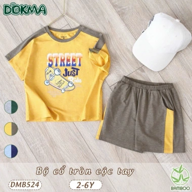 Bộ Cộc Tay Cotton Dokma 11-22kg cho Trẻ 2-6 tuổi – Thời Trang Đa Mẫu, Nhẹ, Giá Ưu Đãi 150k 9