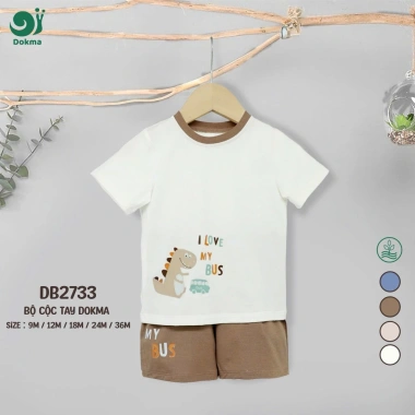 Bộ Cộc Tay Dokma Petit Mềm Mại 8-13kg 6-36 Tháng Thấm Hút Mồ Hôi Giá Giảm 119k