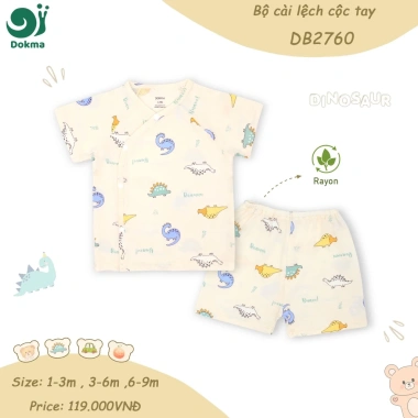 Bộ Cộc Tay Dokma Sơ Sinh 4-9kg Đa Mẫu DB2.887, DB1.521, DB2.005, Giảm Giá 85k
