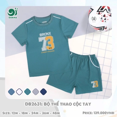 Bộ Cộc Tay DOKMA Thoáng Mát 9-14kg 9-48M Cho Bé Trai và Bé Gái - Giá Giảm 139k 8