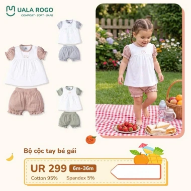 Bộ Cộc Tay Hoạ Tiết Đáng Yêu UalaRogo UR2.238 (6,5-16kg) - Giá ưu đãi 175k 2 Bộ Cộc Tay Hoạ Tiết Đáng Yêu UalaRogo UR2.238 (6,5-16kg) - Giá ưu đãi 175k 2