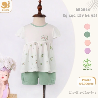 Bộ Cộc Tay Sợi Tre Dokma Judoby Cài Vai Bé Trai và Gái 9-13kg 9-36M - Giá ưu đãi 129k 8