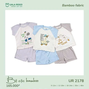 Bộ cộc tay thoáng mát Uala 6,5‑20kg 9‑48 tháng – Chỉ 145.000₫ UR2.160‑UR2.382 9