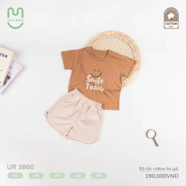 Bộ cộc tay Uala Rogo 11-25kg cho bé trai bé gái UR3.857 UR3.862 giảm còn 190.000đ