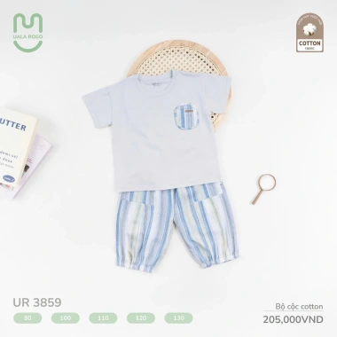 Bộ cộc tay Uala Rogo 11-25kg cho bé trai bé gái UR3.857 UR3.862 giảm còn 190.000đ