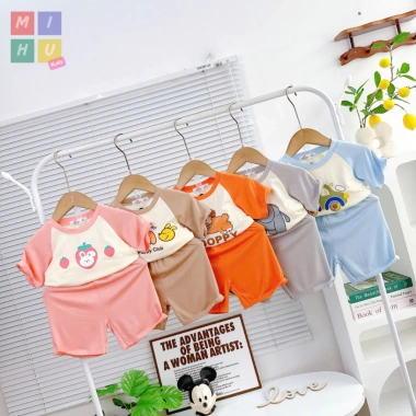 Bộ cộc thun lạnh cho bé trai và bé gái - Đồ dễ thương, thoáng mát, giảm giá 20% chỉ 75.000₫