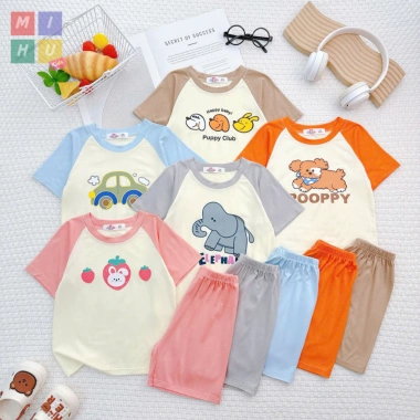 Bộ cộc thun lạnh cho bé trai và bé gái - Đồ dễ thương, thoáng mát, giảm giá 20% chỉ 75.000₫