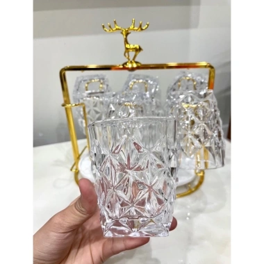 Bộ Cốc Thủy Tinh Cao Cấp Đế Vuông Hongli MC22 - Sang Trọng, Giá 269.000đ 3