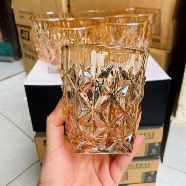Bộ Cốc Thủy Tinh Cao Cấp Đế Vuông Hongli MC22 - Sang Trọng, Giá 269.000đ 10