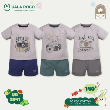 Bộ Cộc Uala cho Bé 9-24kg 1-5 tuổi - Giá ưu đãi 140.000₫, mẫu UR2.378 UR3.831 UR3.833
