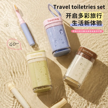 Bộ cốc vệ sinh du lịch - Cốc di động, kem, bàn chải, đánh răng, giảm 22%