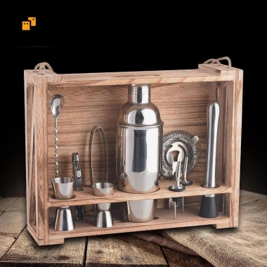 Bộ Cocktail Shaker KOZEEY 11 Cái - Bartender Kit, Jigger, Bộ Lọc, 822.800₫