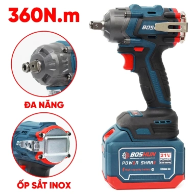 Bộ COMBO 3 Máy Khoan Siết Mài BOSHUN BS-CB3PCS 2PIN 15CELL Lớn Không Chổi Than - Giá ưu đãi 1.799.000 VND 4