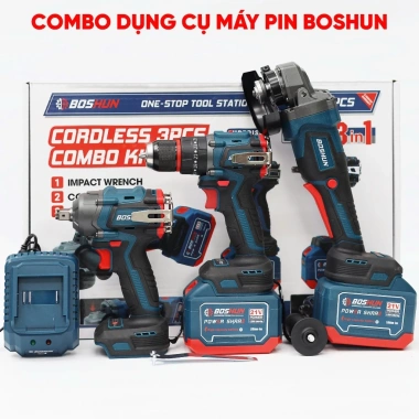 Bộ COMBO 3 Máy Khoan Siết Mài BOSHUN BS-CB3PCS 2PIN 15CELL Lớn Không Chổi Than - Giá ưu đãi 1.799.000 VND 7