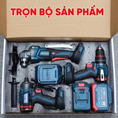 Bộ COMBO 3 Máy Khoan Siết Mài BOSHUN BS-CB3PCS 2PIN 15CELL Lớn Không Chổi Than - Giá ưu đãi 1.799.000 VND 8