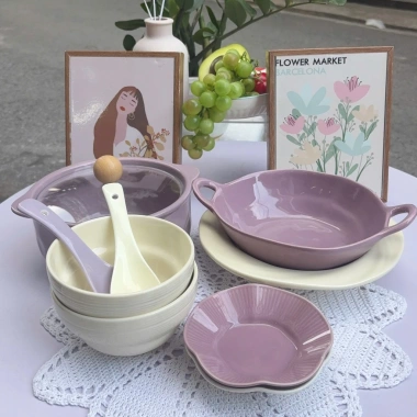 Bộ combo bát đĩa sứ pastel 2-4 người - Dễ thương, phù hợp Bếp Ấm Cúng, chỉ 173k 7 Bộ combo bát đĩa sứ pastel 2-4 người - Dễ thương, phù hợp Bếp Ấm Cúng, chỉ 173k 7