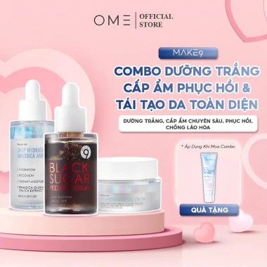 Bộ Combo Peel Da Dưỡng Trắng Cấp Ẩm Phục Hồi và Tái Tạo Da MAKE9 - Giá ưu đãi 648k, không bong tróc 10
