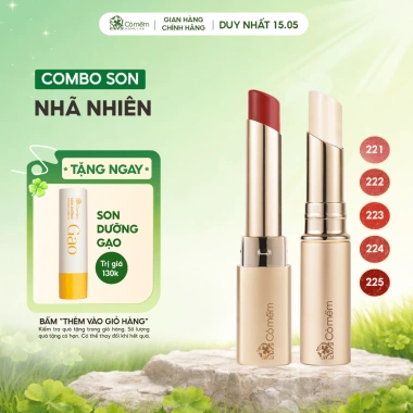 Bộ Combo Son Cao Cấp Nhã Nhiên – Môi Xinh Mỏng Mượt, Ngừa Lão Hóa Cỏ Mềm, 550k