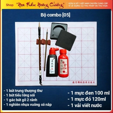 Bộ combo viết thư pháp thư họa giá rẻ giảm còn 150.000 đồng, đầy đủ bút, mực, giấy 6