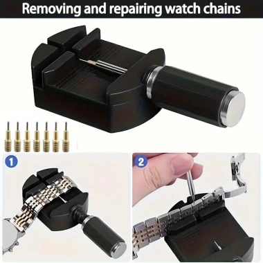 Bộ công cụ 15 chiếc loại bỏ liên kết, định cỡ dây đeo đồng hồ, chỉnh vòng tay, chốt nhanh - 77.130 VND 3