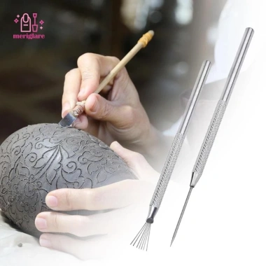 Bộ công cụ điêu khắc đất sét gốm 2 miếng Định hình chuyên nghiệp, giá 55.000₫ 6